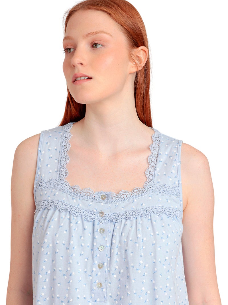 ADMAS CLASSIC Canotta senza maniche classica blu floreale da donna Blu - Kiabi