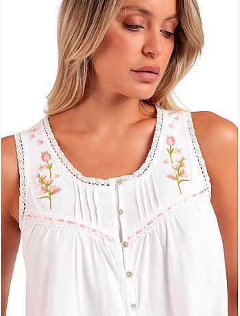 ADMAS CLASSIC Canotta senza maniche con ricamo a colori per donna