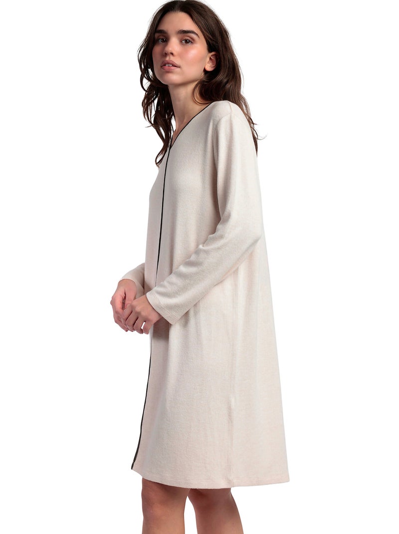 ADMAS CLASSIC Elegante canotta a maniche lunghe per donna At Home Beige - Kiabi