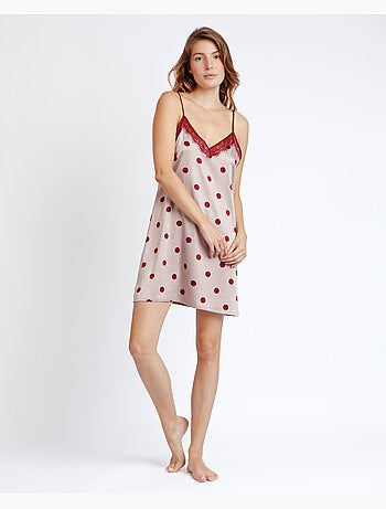 ADMAS CLASSIC Elegante canotta a pois con spalline per donna