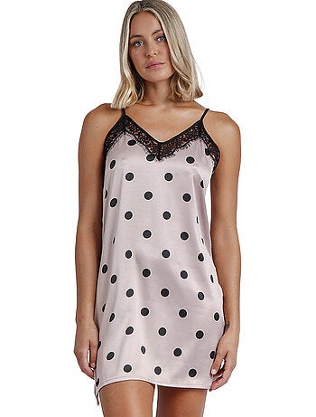 ADMAS CLASSIC Elegante canotta a pois con spalline per donna