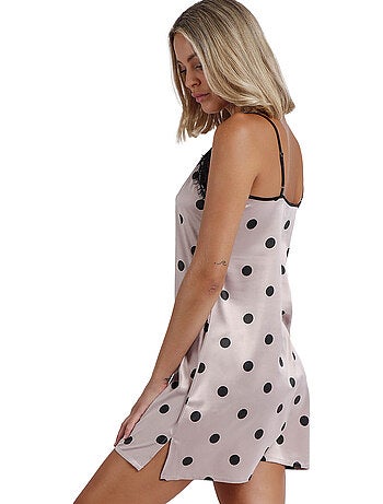 ADMAS CLASSIC Elegante canotta a pois con spalline per donna