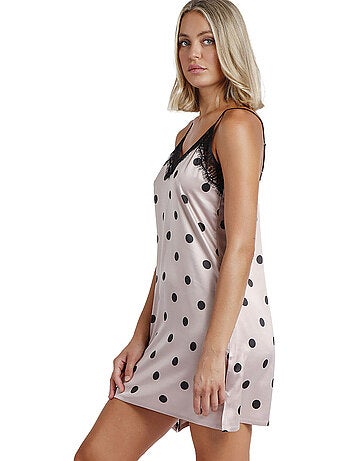 ADMAS CLASSIC Elegante canotta a pois con spalline per donna
