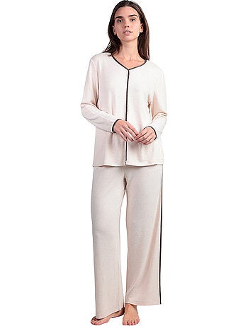 ADMAS CLASSIC Elegante pigiama a maniche lunghe con scollo a V per donna At Home
