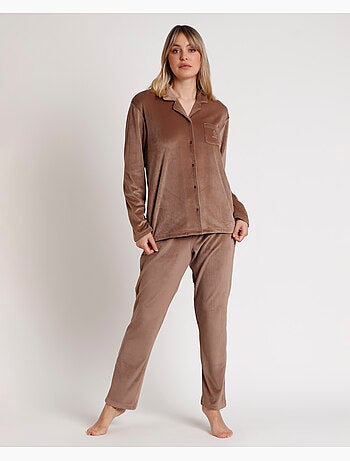 ADMAS CLASSIC Pigiama aperto a maniche lunghe a righe Relax Home da donna