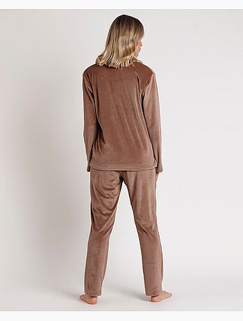 ADMAS CLASSIC Pigiama aperto a maniche lunghe a righe Relax Home da donna