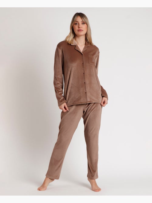 ADMAS CLASSIC Pigiama aperto a maniche lunghe a righe Relax Home da donna - Kiabi ADMAS CLASSIC Pigiama aperto a maniche lunghe a righe Relax Home da donna - Kiabi