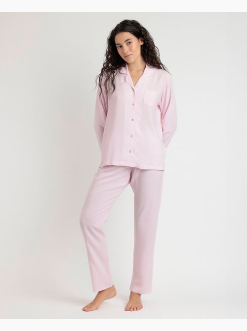 ADMAS CLASSIC Pigiama aperto a maniche lunghe classico Spiga da donna - Kiabi ADMAS CLASSIC Pigiama aperto a maniche lunghe classico Spiga da donna - Kiabi
