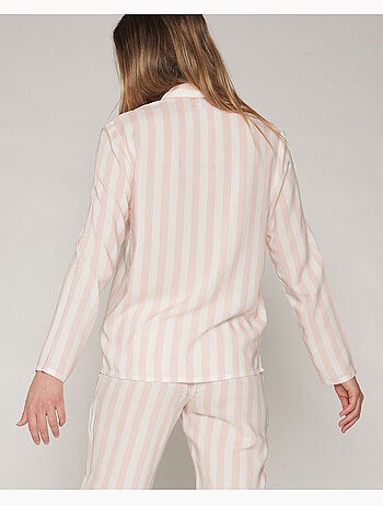 ADMAS CLASSIC Pigiama aperto a maniche lunghe con strisce classiche da donna