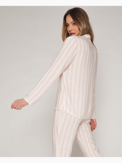ADMAS CLASSIC Pigiama aperto a maniche lunghe con strisce classiche da donna - Kiabi ADMAS CLASSIC Pigiama aperto a maniche lunghe con strisce classiche da donna - Kiabi