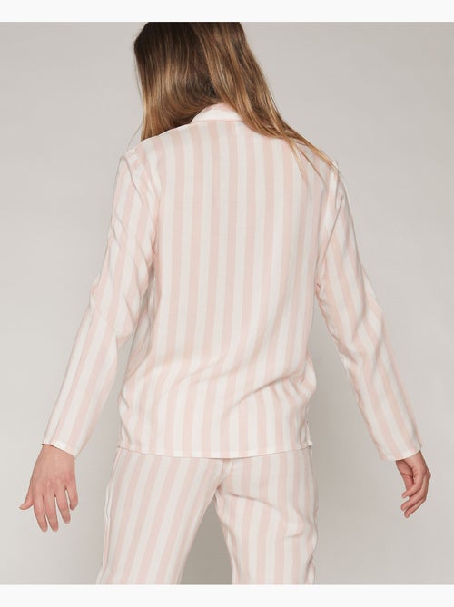 ADMAS CLASSIC Pigiama aperto a maniche lunghe con strisce classiche da donna - Kiabi ADMAS CLASSIC Pigiama aperto a maniche lunghe con strisce classiche da donna - Kiabi