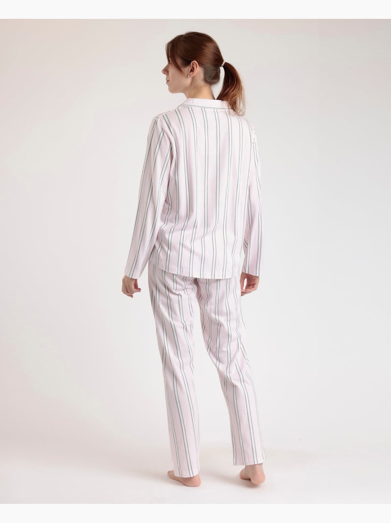 ADMAS CLASSIC Pigiama aperto a maniche lunghe da donna Magic Time Rosa chiaro - Kiabi