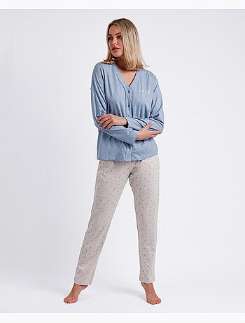 ADMAS CLASSIC Pigiama aperto a maniche lunghe da donna You Are Enough