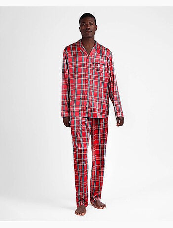 ADMAS CLASSIC Pigiama aperto a maniche lunghe da uomo in stile scozzese