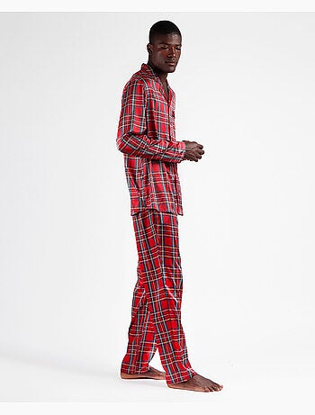 ADMAS CLASSIC Pigiama aperto a maniche lunghe da uomo in stile scozzese