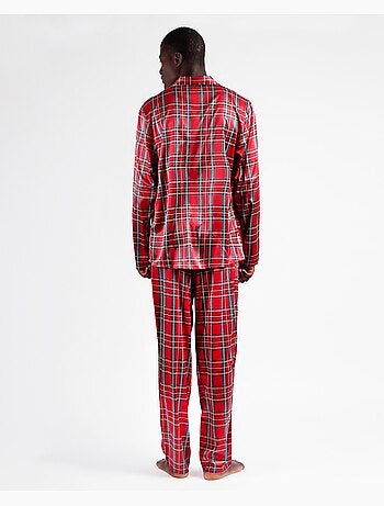 ADMAS CLASSIC Pigiama aperto a maniche lunghe da uomo in stile scozzese