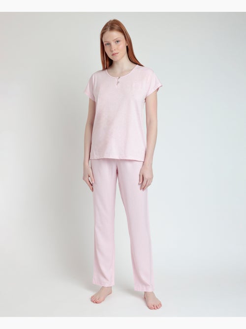 ADMAS CLASSIC Pigiama classico a maniche corte Spiga da donna - Kiabi ADMAS CLASSIC Pigiama classico a maniche corte Spiga da donna - Kiabi