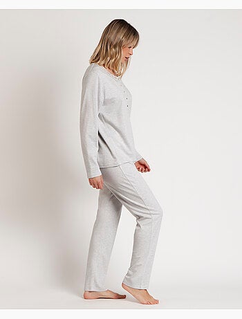 ADMAS CLASSIC Pigiama classico da donna a maniche lunghe con bottoni