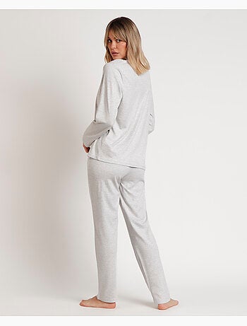 ADMAS CLASSIC Pigiama classico da donna a maniche lunghe con bottoni