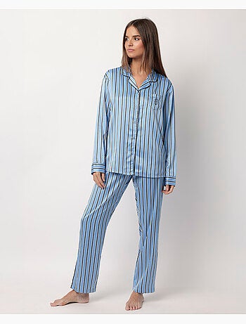 ADMAS CLASSIC Pigiama da donna in raso aperto a maniche lunghe Adm Secret