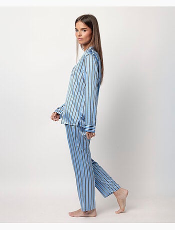 ADMAS CLASSIC Pigiama da donna in raso aperto a maniche lunghe Adm Secret