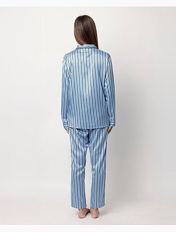 ADMAS CLASSIC Pigiama da donna in raso aperto a maniche lunghe Adm Secret