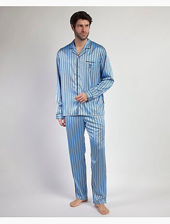 ADMAS CLASSIC Pigiama da uomo Adm Secret Satin Open Manica Lunga