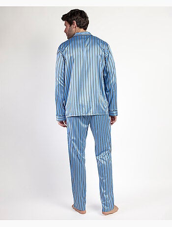 ADMAS CLASSIC Pigiama da uomo Adm Secret Satin Open Manica Lunga