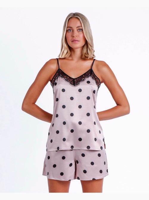 ADMAS CLASSIC Pigiama elegante con spalline a pois per donna - Kiabi