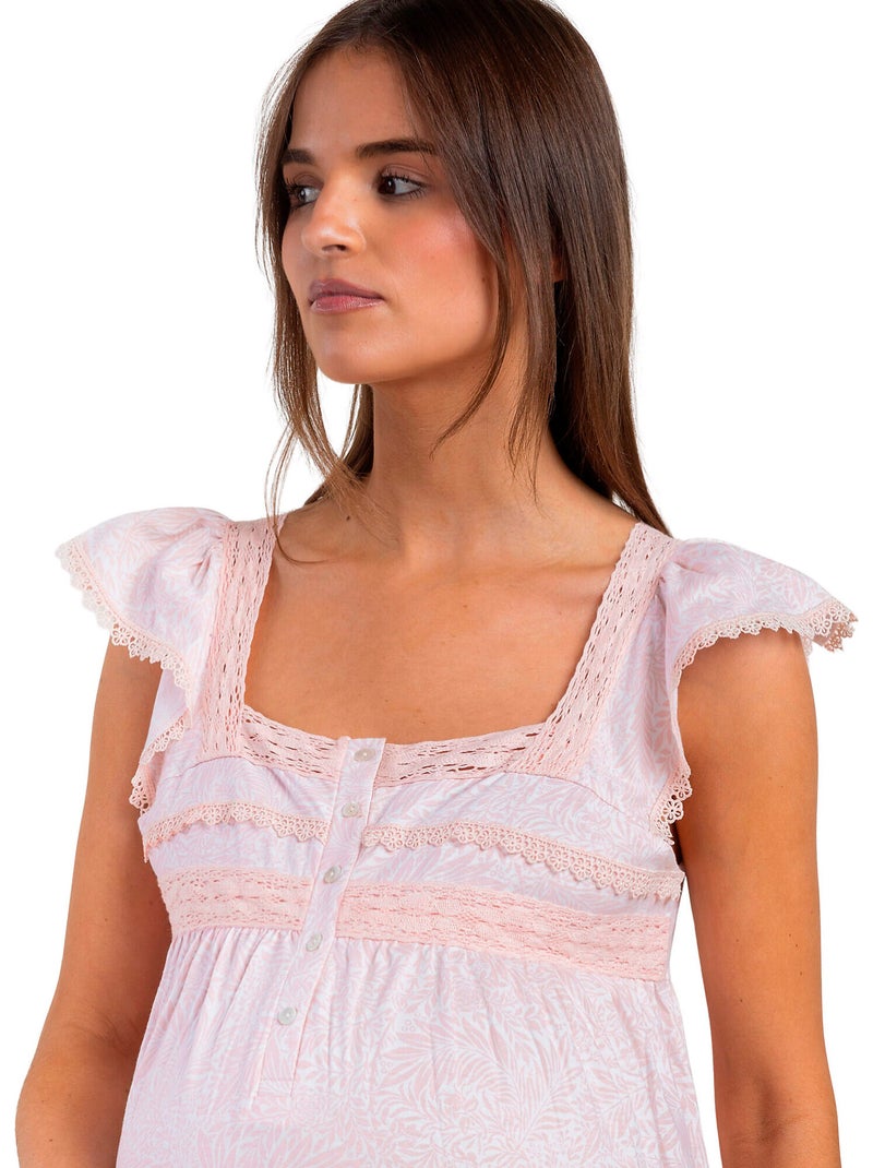 ADMAS CLASSIC Top classico leggero con maniche a sbuffo per donna Rosa - Kiabi