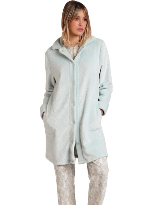 ADMAS CLASSIC Vestaglia calda a maniche lunghe color acquamarina da donna - Kiabi ADMAS CLASSIC Vestaglia calda a maniche lunghe color acquamarina da donna - Kiabi