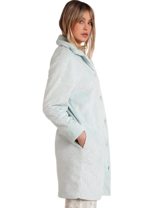 ADMAS CLASSIC Vestaglia calda a maniche lunghe color acquamarina da donna - Kiabi ADMAS CLASSIC Vestaglia calda a maniche lunghe color acquamarina da donna - Kiabi