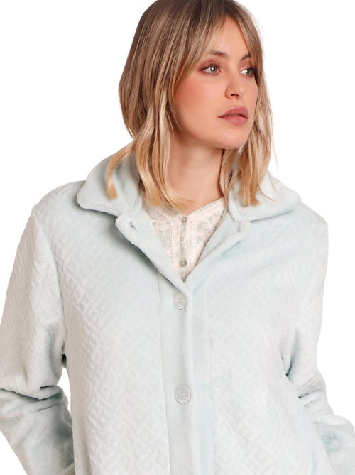 ADMAS CLASSIC Vestaglia calda a maniche lunghe color acquamarina da donna - Kiabi ADMAS CLASSIC Vestaglia calda a maniche lunghe color acquamarina da donna - Kiabi