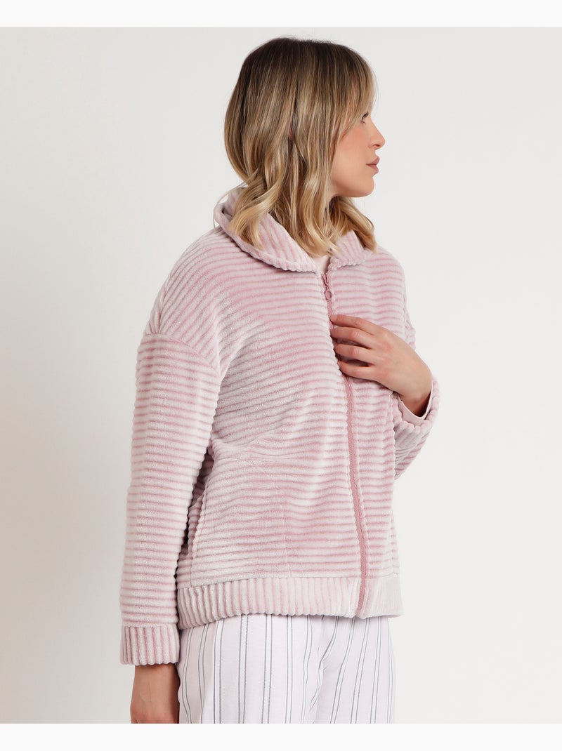 ADMAS CLASSIC Vestaglia calda a maniche lunghe da donna Magic Time Rosa chiaro - Kiabi