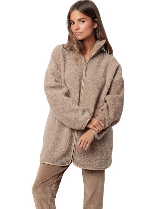 ADMAS CLASSIC Vestaglia da casa in caldo Sherpa a maniche lunghe da donna - Kiabi ADMAS CLASSIC Vestaglia da casa in caldo Sherpa a maniche lunghe da donna - Kiabi