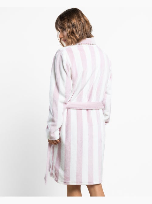 ADMAS CLASSIC Vestaglia da donna calda a maniche lunghe con righe chiare - Kiabi