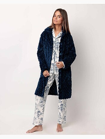 ADMAS CLASSIC Vestaglia da notte calda e morbida a maniche lunghe da donna