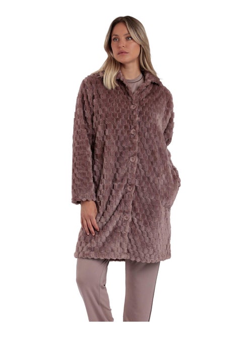 ADMAS CLASSIC Vestaglia da notte calda e morbida a maniche lunghe da donna - Kiabi