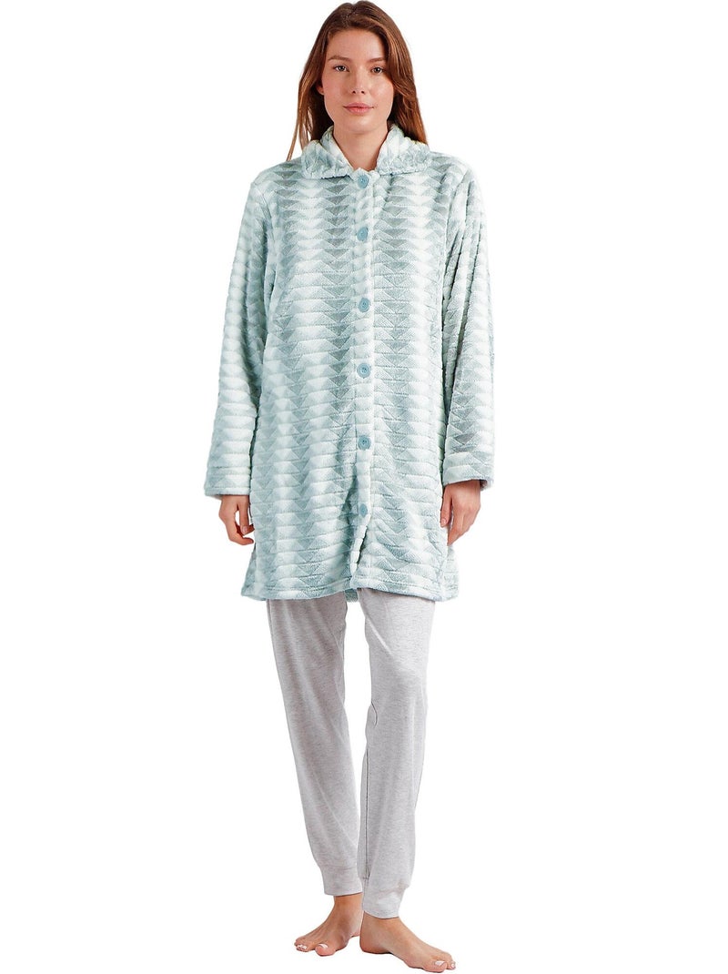 ADMAS CLASSIC Vestaglia triangolare calda a maniche lunghe da donna Turchese - Kiabi