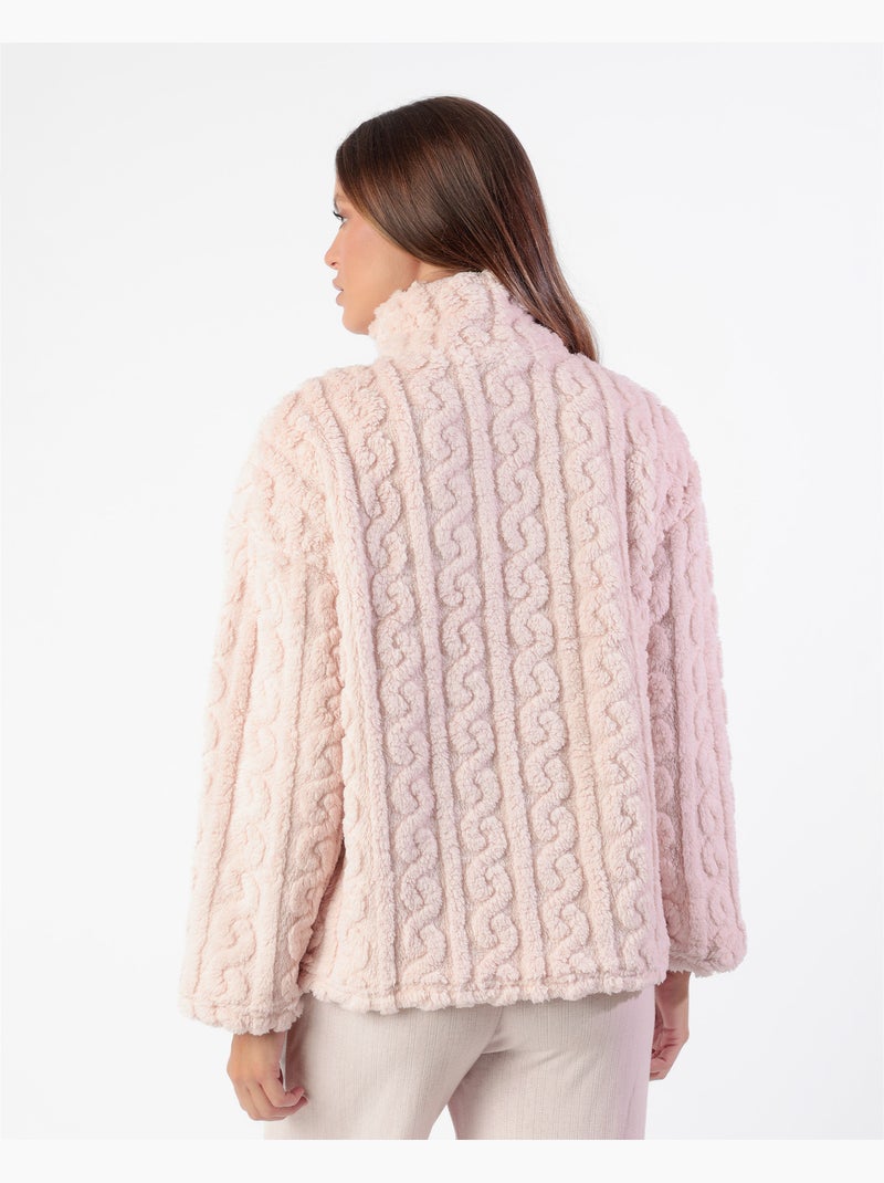 ADMAS Donna Lou Lou Returns Vestaglia calda a maniche lunghe Rosa chiaro - Kiabi
