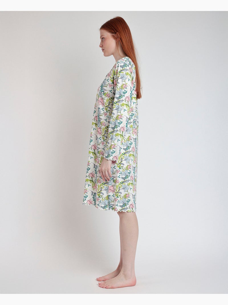 ADMAS GARDEN Canotta a maniche lunghe con patta Autumn Garden da donna Rosa - Kiabi