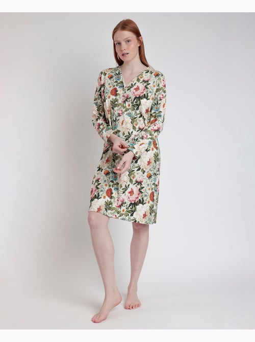 ADMAS GARDEN Canotta da donna a maniche lunghe con patta in cretonne - Kiabi ADMAS GARDEN Canotta da donna a maniche lunghe con patta in cretonne - Kiabi