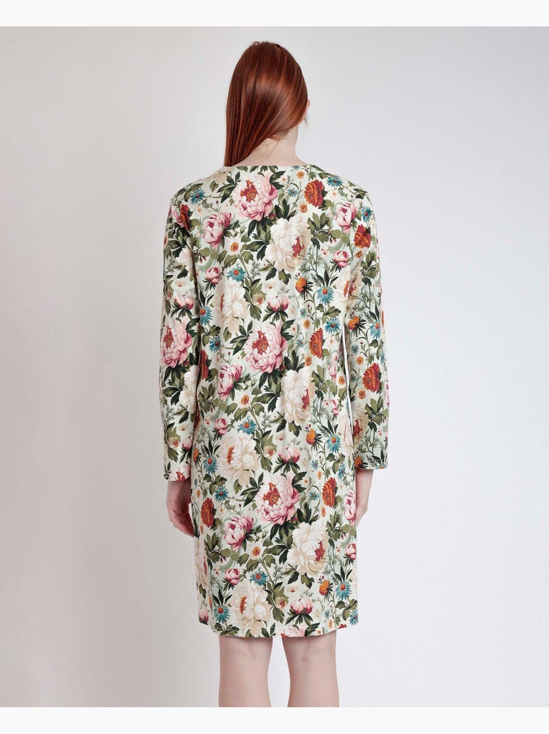 ADMAS GARDEN Canotta da donna a maniche lunghe con patta in cretonne Grigio chiaro - Kiabi