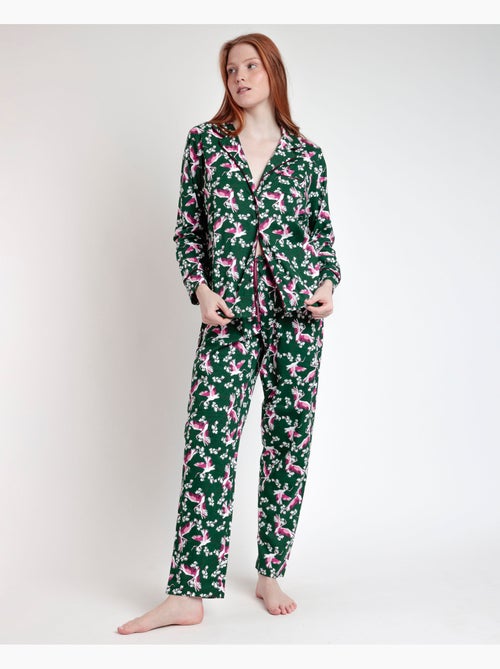 ADMAS GARDEN Pigiama aperto a maniche lunghe da donna Wild Nature - Kiabi ADMAS GARDEN Pigiama aperto a maniche lunghe da donna Wild Nature - Kiabi