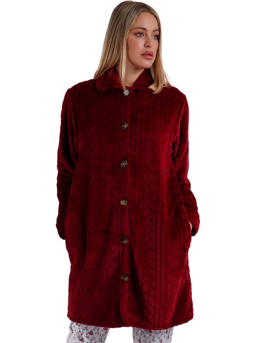ADMAS GARDEN Vestaglia calda a maniche lunghe da donna con scritta Grazie - Kiabi ADMAS GARDEN Vestaglia calda a maniche lunghe da donna con scritta Grazie - Kiabi