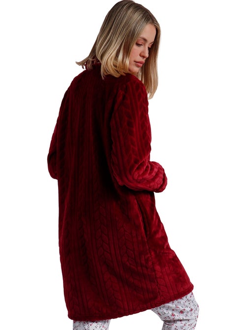 ADMAS GARDEN Vestaglia calda a maniche lunghe da donna con scritta Grazie - Kiabi ADMAS GARDEN Vestaglia calda a maniche lunghe da donna con scritta Grazie - Kiabi