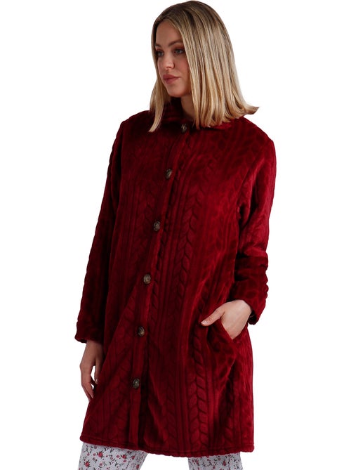 ADMAS GARDEN Vestaglia calda a maniche lunghe da donna con scritta Grazie - Kiabi ADMAS GARDEN Vestaglia calda a maniche lunghe da donna con scritta Grazie - Kiabi