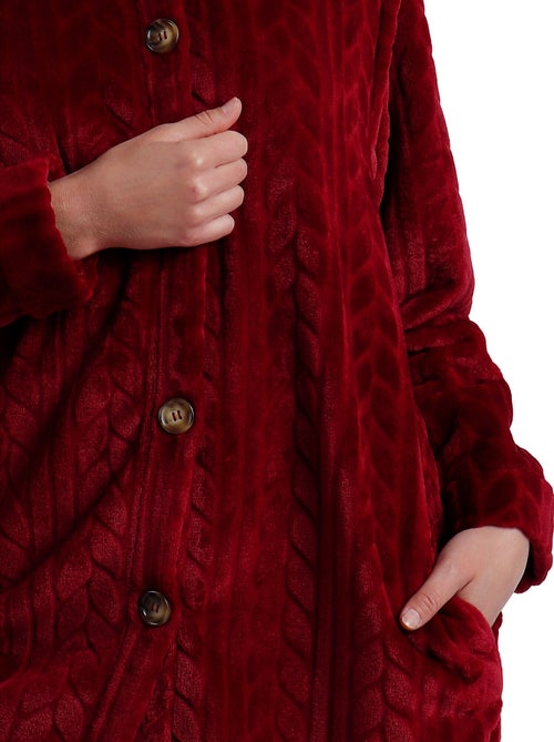 ADMAS GARDEN Vestaglia calda a maniche lunghe da donna con scritta Grazie - Kiabi ADMAS GARDEN Vestaglia calda a maniche lunghe da donna con scritta Grazie - Kiabi