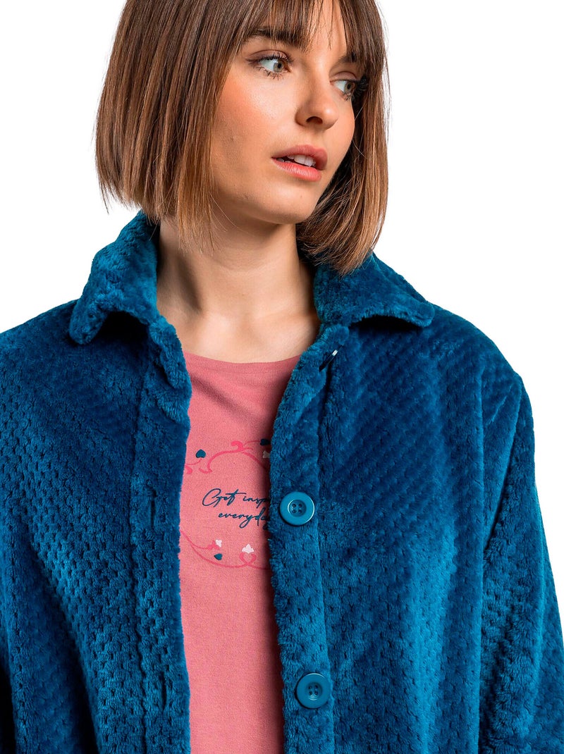 ADMAS GARDEN Vestaglia calda a maniche lunghe da donna Lasciati ispirare Blu - Kiabi
