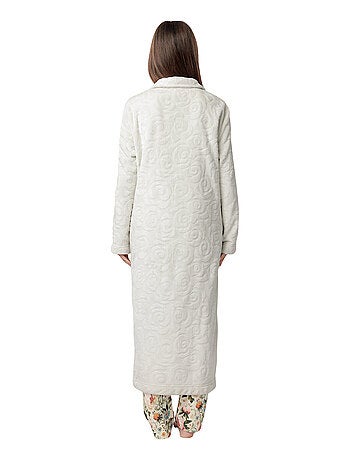 ADMAS GARDEN Vestaglia calda a maniche lunghe in jacquard con motivo a rose da donna